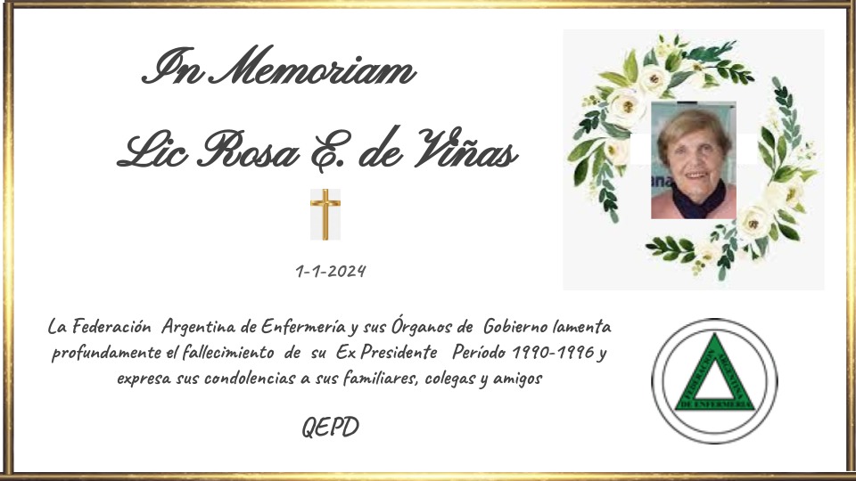 Condolencias de la Federación Panamericana de Profesionales de Enfermería