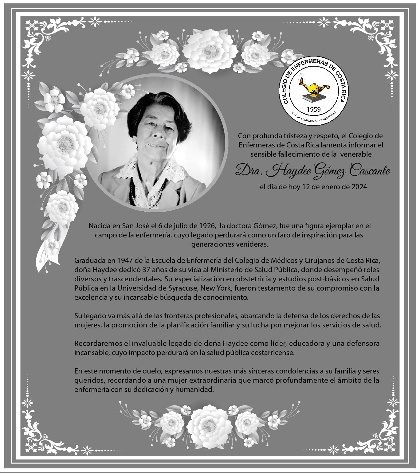 La Federación Panamericana de Profesionales de Enfermería FEPPEN expresa sus Condolencias…